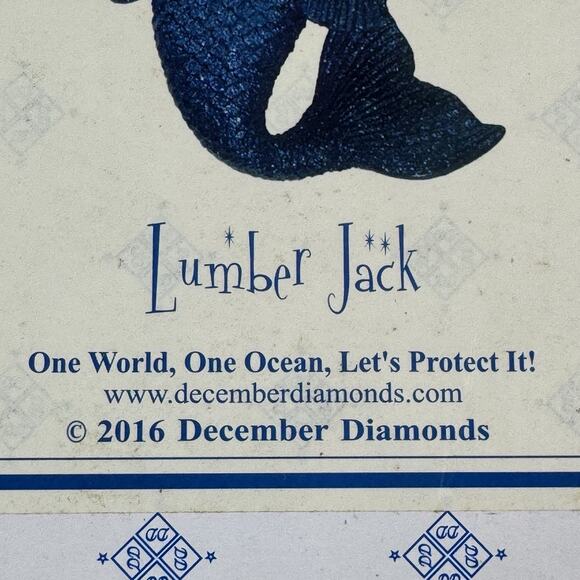 December Diamonds Lumber Jack Merman Ornament 2016 Blue Tail Retired - Picture 15 of 16